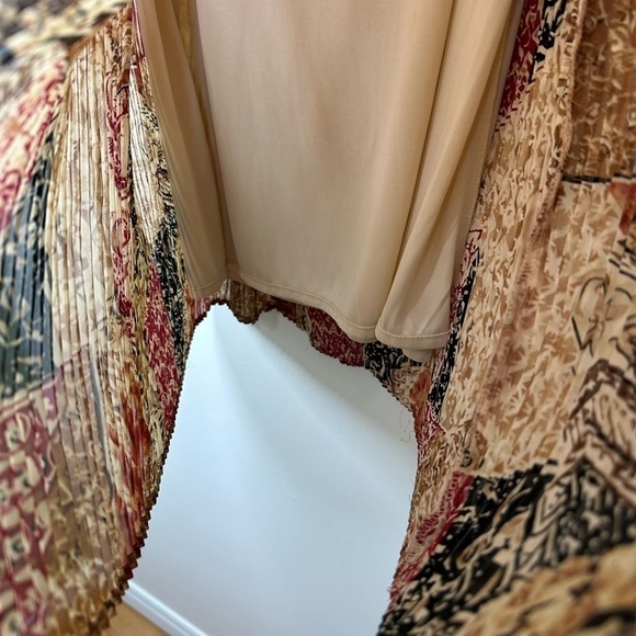 ALFRED Dunner Patchwork Pleated Midi Skirt Size 6  Petite - Picture 3 of 5